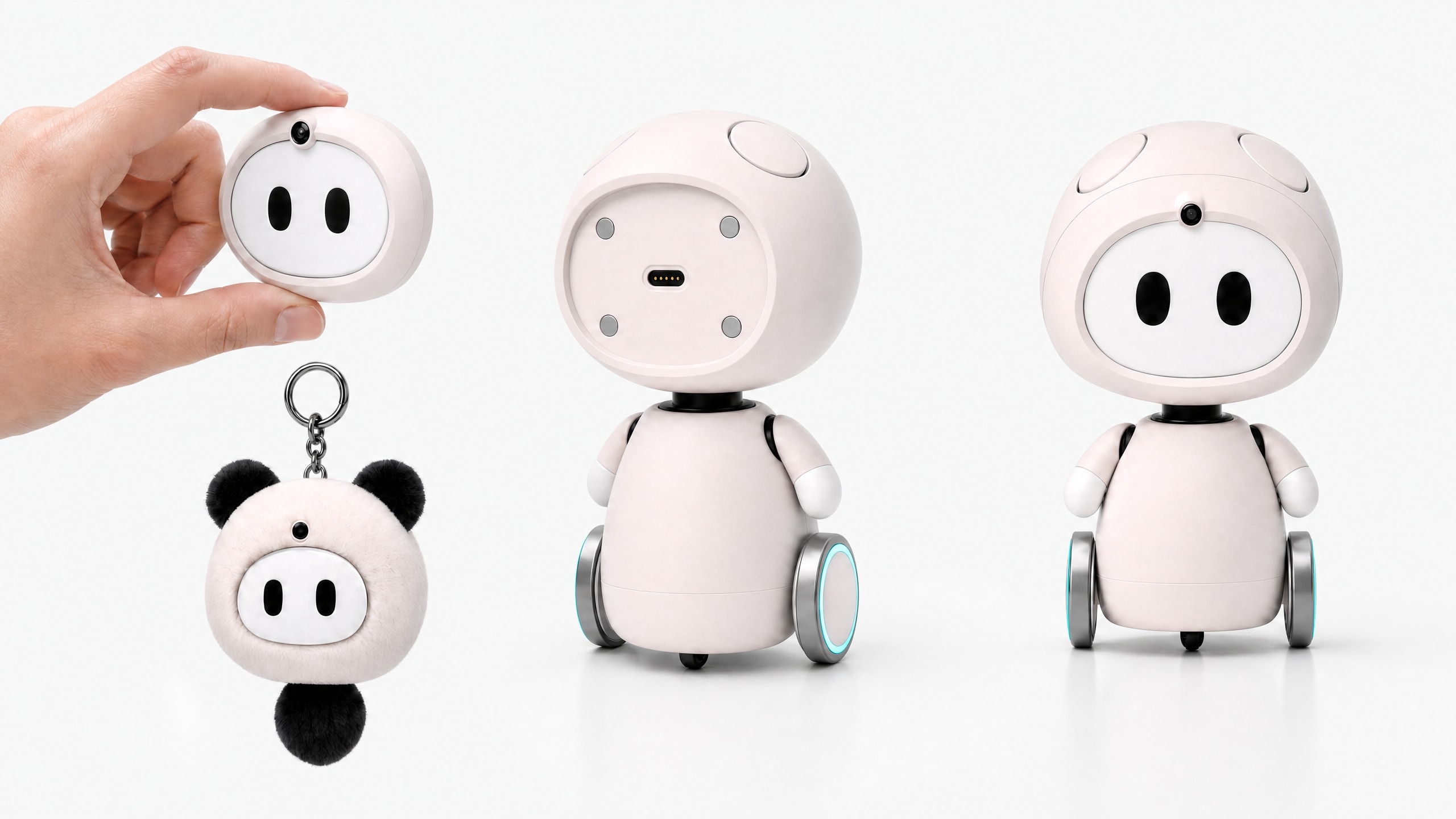 AIKOKI robot, keychain companion and interchangeable bodies